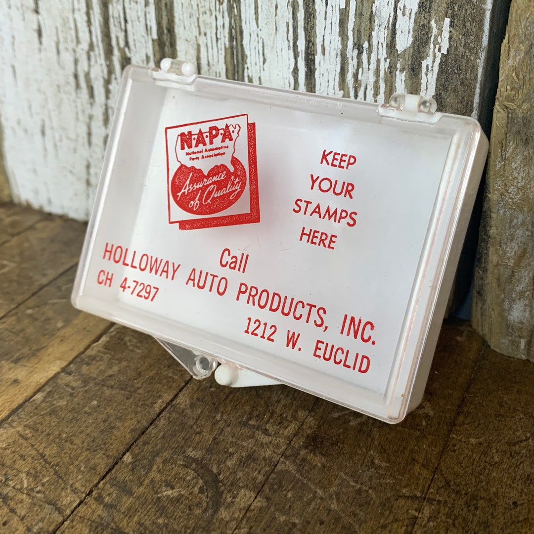 Vintage NAPA Advertising Stamp Case Halloway Auto Products Etsy