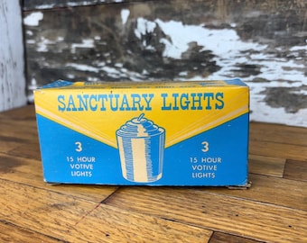 Vintage Sanctuary Candles with Original Box - Columbia Wax Products Co. Ozone Park, New York