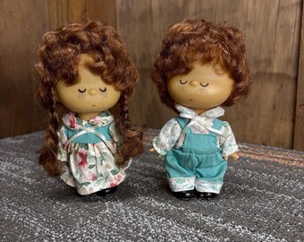 Ado Mizumori 1970s Boy & Girl Doll Pair