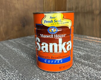Vintage Maxwell House Sanka Coffee 13.5oz Can - Etsy Vintage Maxwell House Sanka Coffee 13.5oz Can - Etsy
