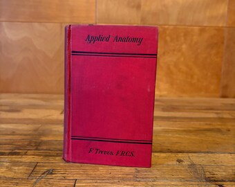 1881 Applied Anatomy Antique Hardcover Medical Text