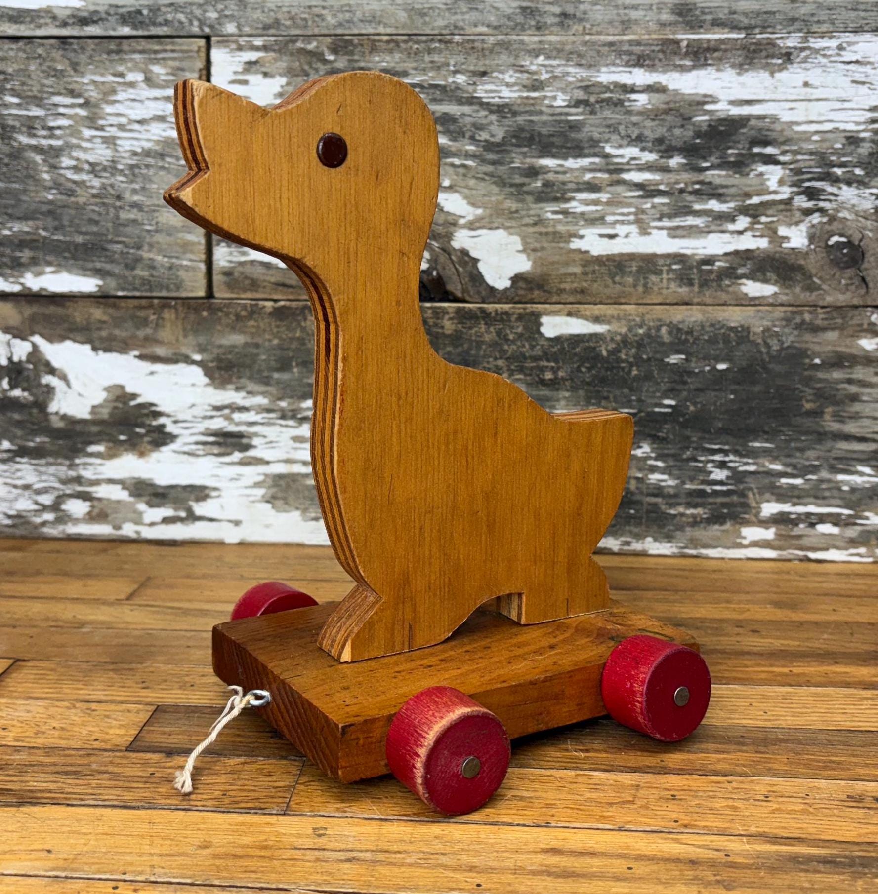 Rustic Toy Antique Duck Pull Toy - Rustic Wooden Duck - Etsy