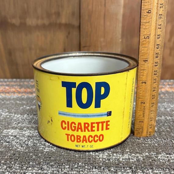 Vintage Tops Cigarette Tobacco Tin: 7oz No Lid
