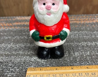 ヴィンテージ サンタクロース クリスマスキャンドル - 高さ5インチ