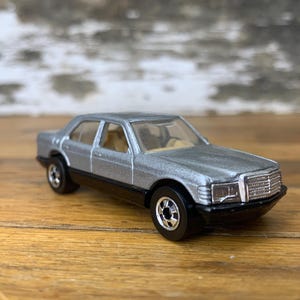1981 Hot Wheels Mercedes Benz 380 SEL - Silver and Black - Tan Interior - Vintage 1980s Hot Wheels