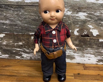 その他 1950s BUDDY LEE, HICKORY OVER ALL 1940's HICKORY STRIPED OVERALLS COMPOSITION BUDDY LEE