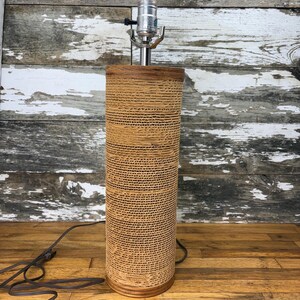 Gregory Van Pelt Cardboard Table Lamp “Flute” Design 1970s image 6