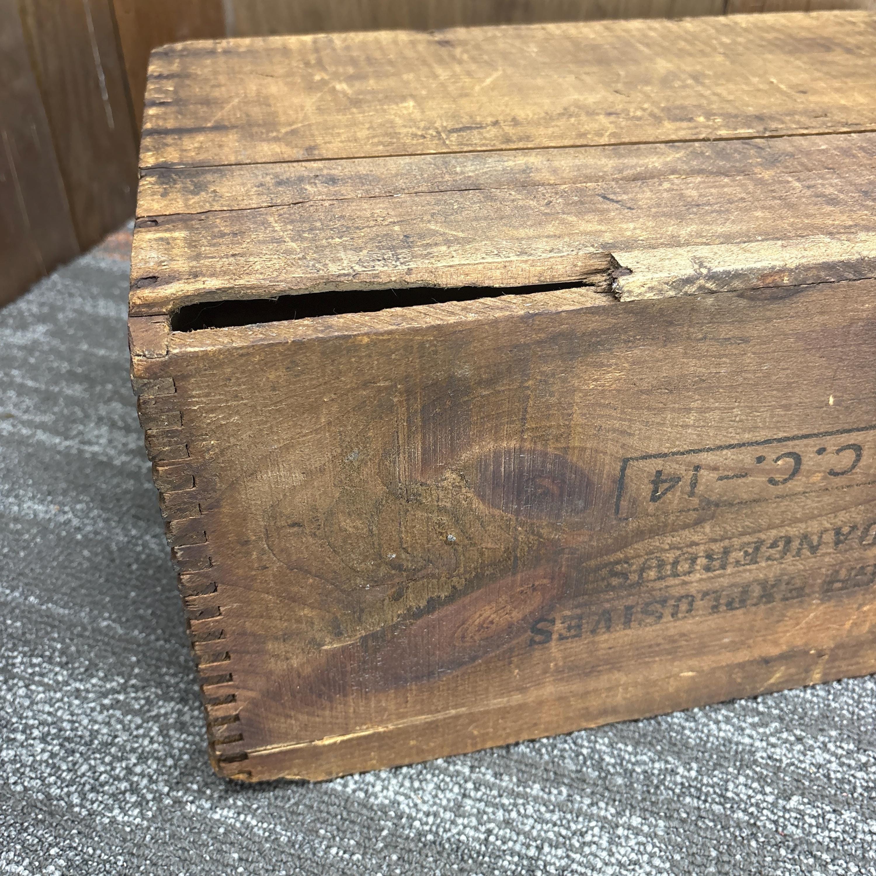 Antique Dupont 50lb Explosives Dynamite Dovetailed Wood Crate - Etsy