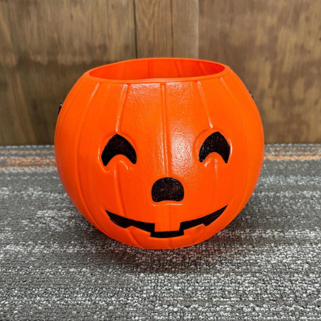 Vintage 1985 Blow Mold Jack O Lantern Candy Bucket – Halloween Decor - Etsy