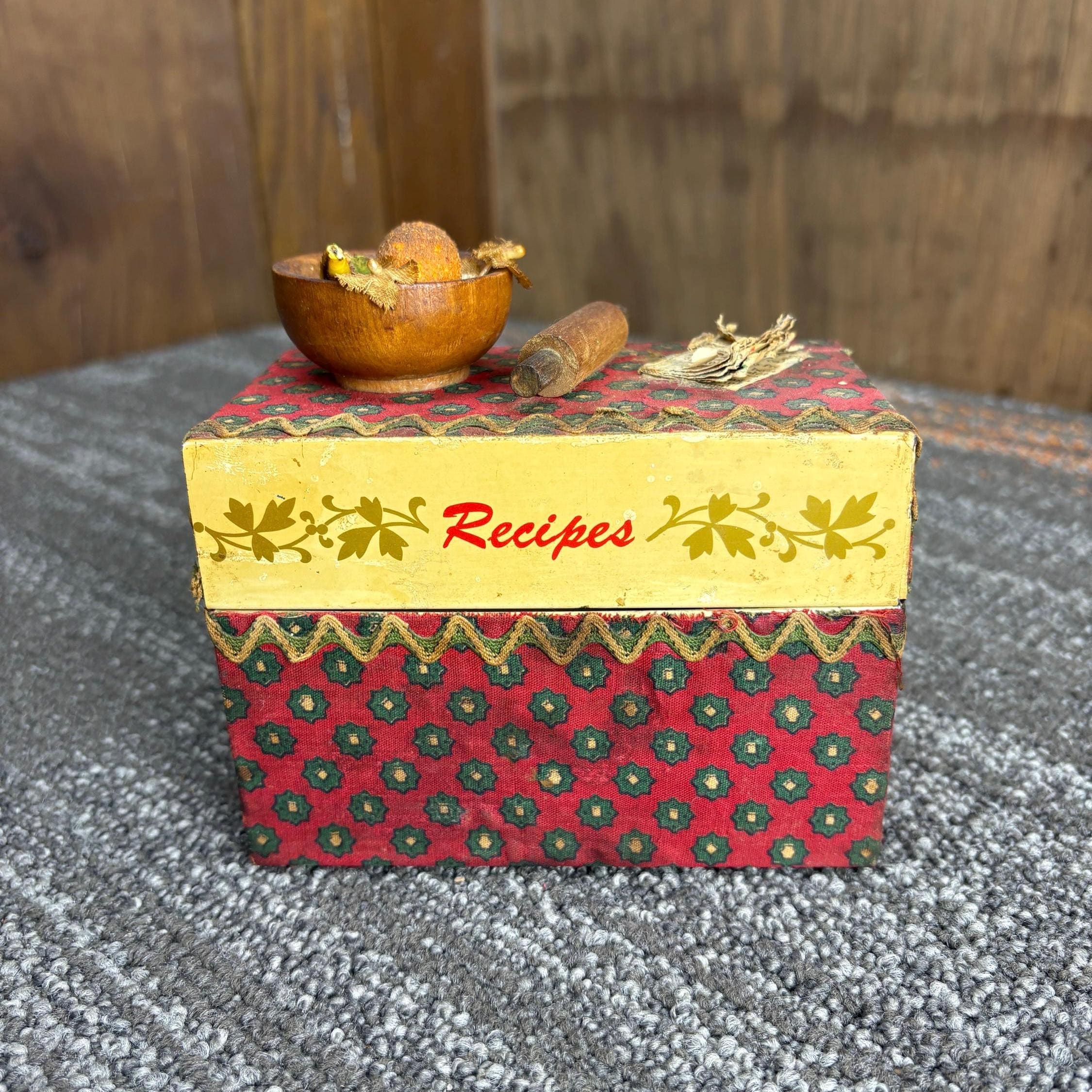 アンティーク　ヴィンテージ　レシピボックス Antique Old Recipe Box - Etsy