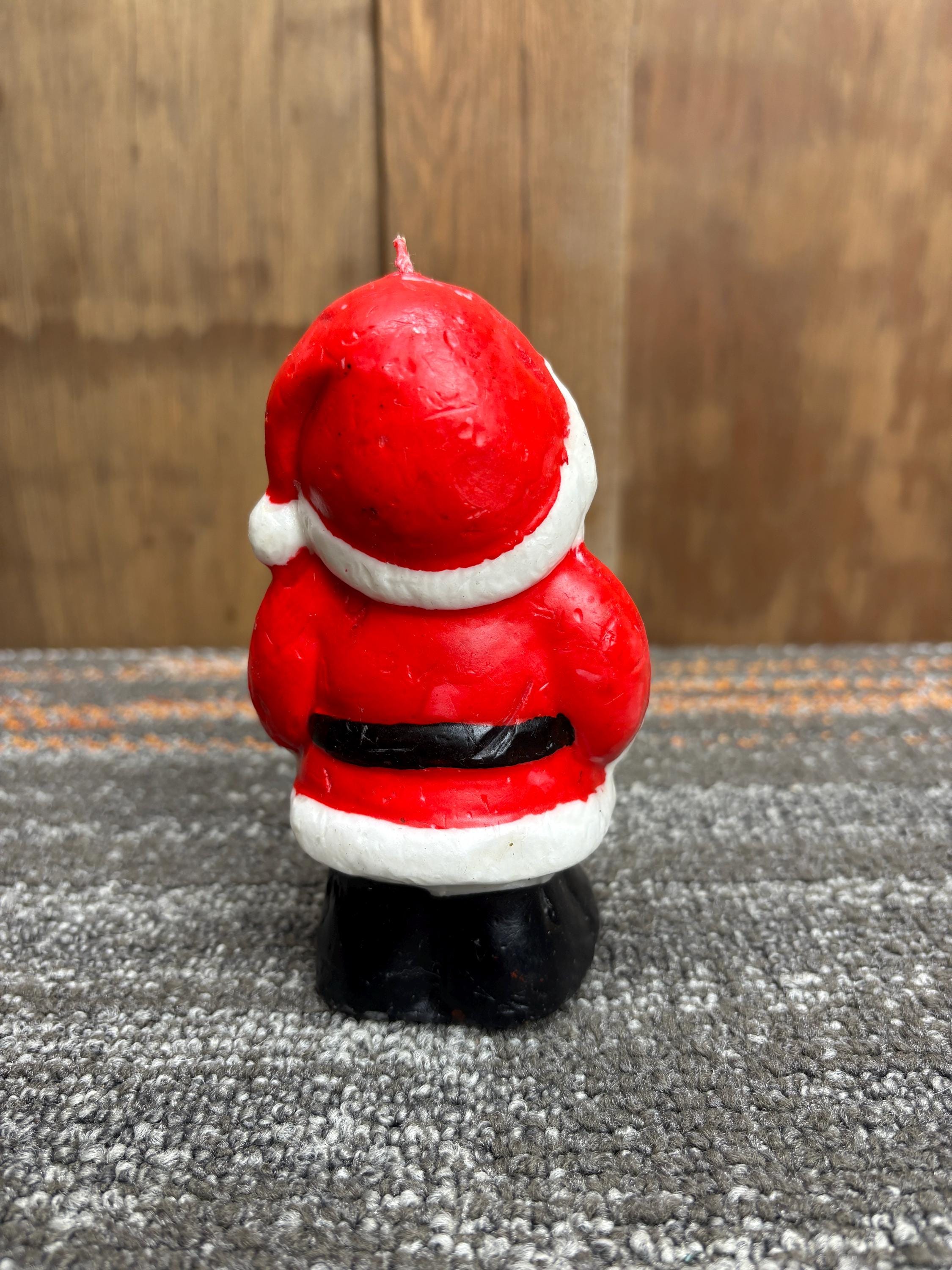 ヴィンテージ サンタクロース クリスマスキャンドル - 高さ5インチ