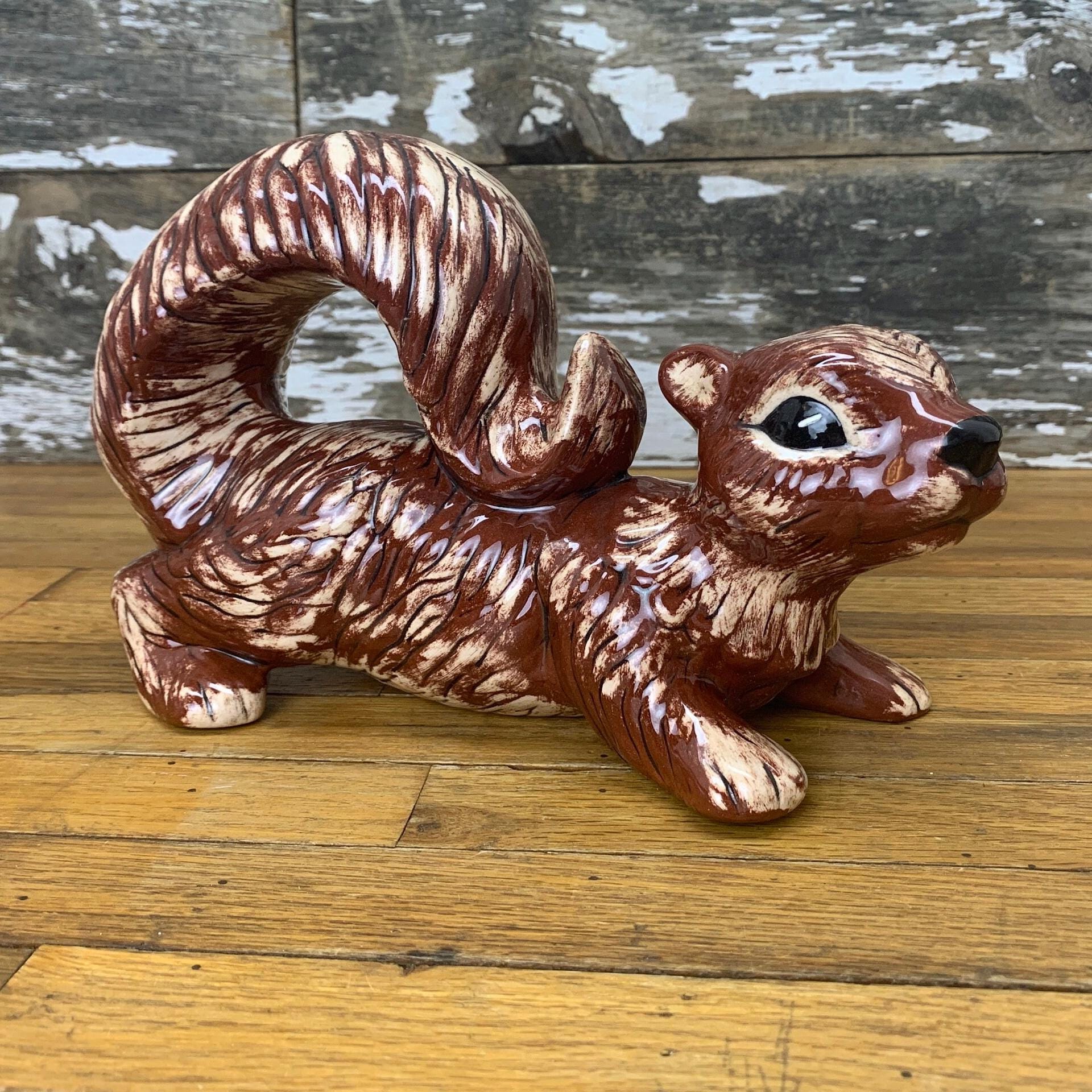 Vintage Ceramic Squirrel – Artist Signed Decor, 1976 - Etsy