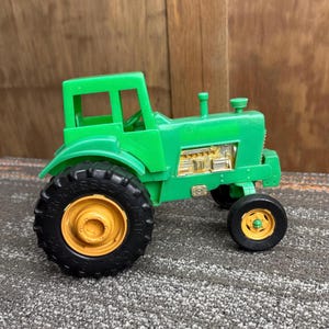 Vintage Green Plasric Toy Tractor Made in the USA by Processed Plastic Corporation