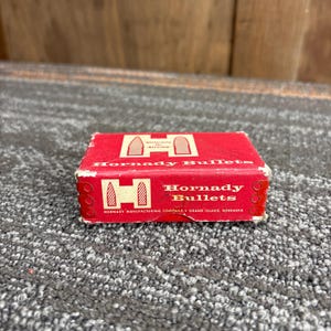 Antique Hornady Bullets Empty Cardboard Box