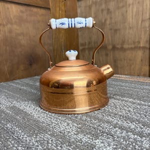 Vintage Large Mouth Copper Tea Kettle