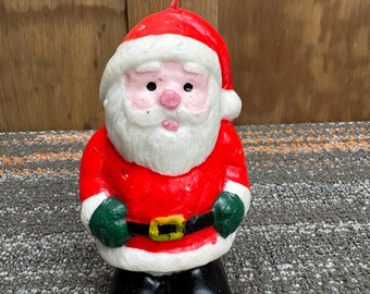ヴィンテージ サンタクロース クリスマスキャンドル - 高さ5インチ
