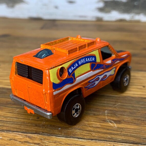 1977 Hot Wheels Baja Breaker Van - Orange - Goodyear Real