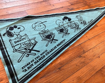 EUC! ヴィンテージ 1967 スヌーピー ピーナッツ フェルト バナー