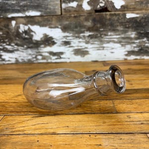 Antique Turtle Glass Feeding Bottle - Eight Ounce - Embossed Measurements - Unbranded