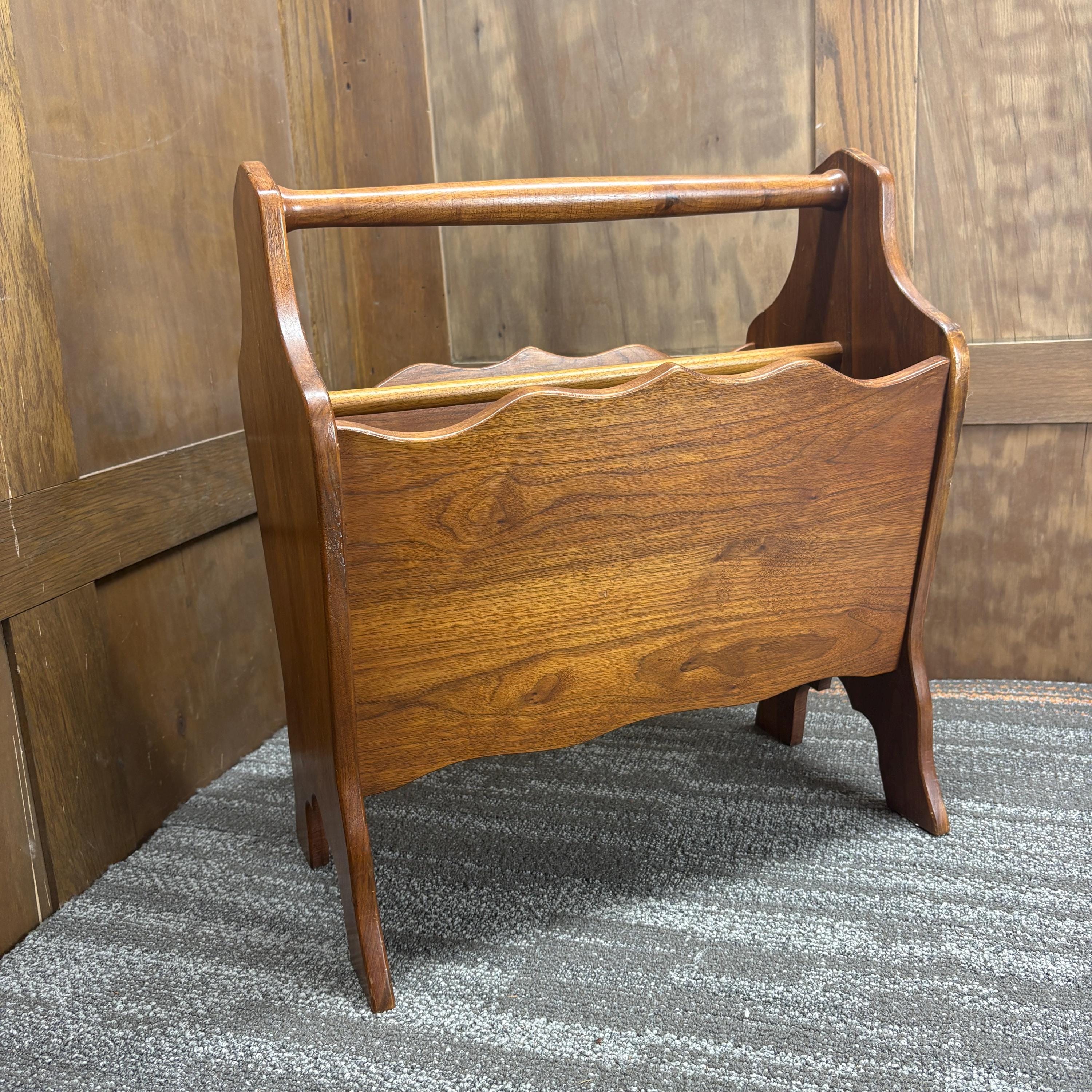 Wooden Antique Magazine Holder - Etsy