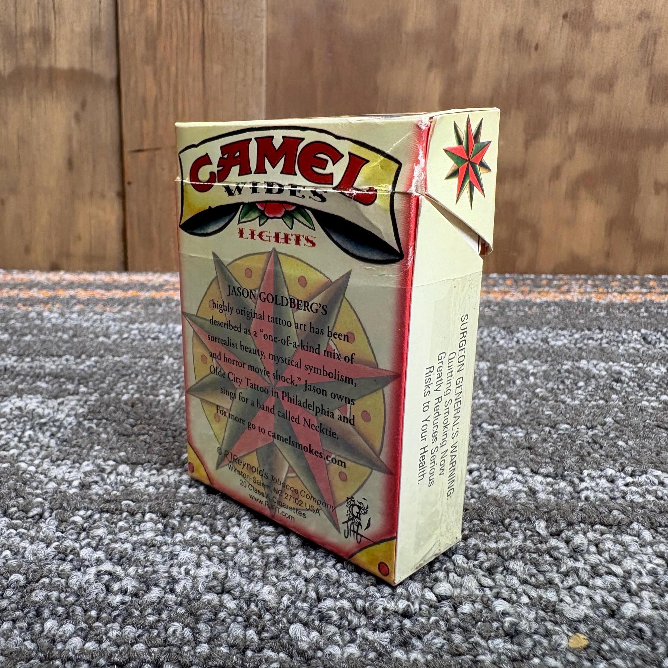 Vintage Camel Wide Lights Tattoo Artist Jason Goldberg Collaboration - Mid  2000s Y2K Camel Cigarette Empty Pack