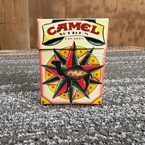 Vintage Camel Wide Lights Tattoo Artist Jason Goldberg Collaboration - Mid 2000s Y2K Camel Cigarette Empty Pack