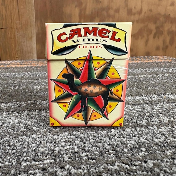 camel wides cigarettes Vintage Camel Wide Lights Tattoo Artist Jason Goldberg Collaboration - Mid  2000s Y2K Camel Cigarette Empty Pack