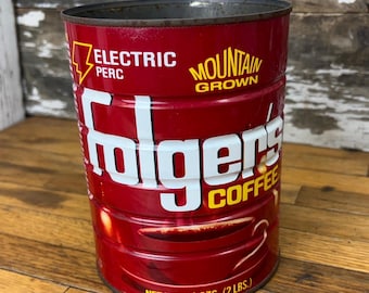 Vintage 1990s Metal Coffee Cans 12 Oz Collectible Maxwell