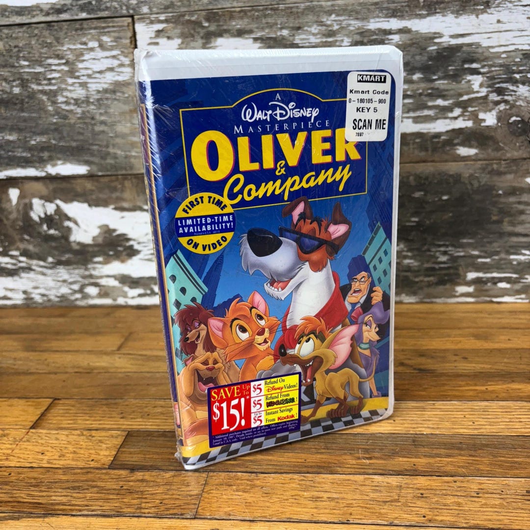 Vintage 1996 Disney's Oliver and Company New/sealed VHS - Etsy