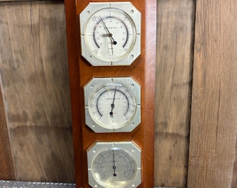 Vintage Barometer Thermometer Humidity Meter Gauge Wall Hanging