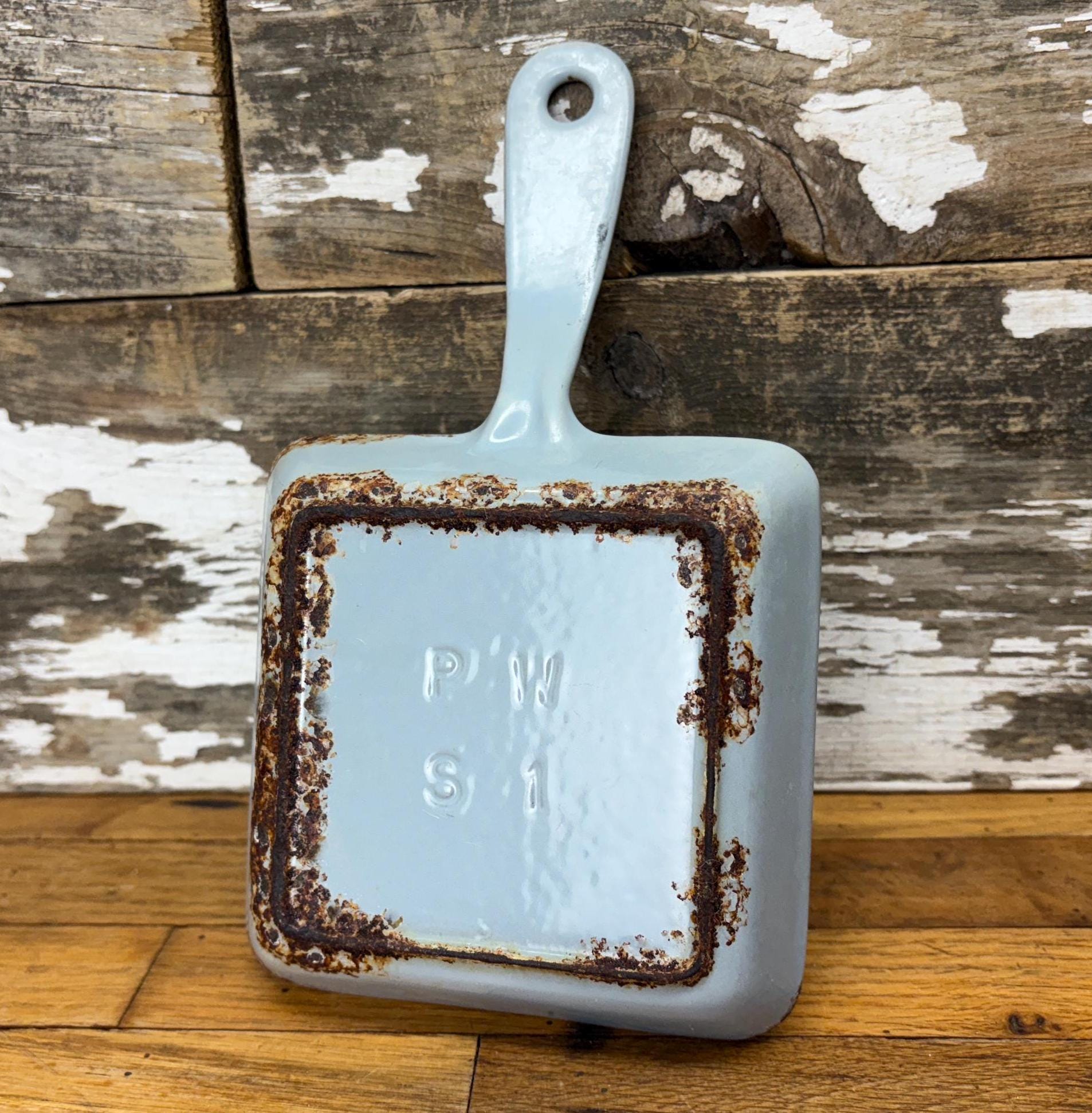 Vintage Prizer Ware Square #1 Enameled Cast Iron Egg Skillet - Etsy