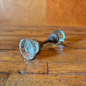 Vintage Glass Door Knob Set - Architectural Salvage