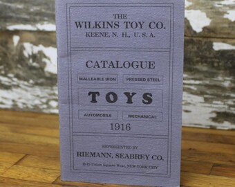 Vintage 1916 The Wilkins Toy Co. Keene N.H. Catalogue - 1991 Reprint by Thomas Toys - Reprint of Early 1900s Toy Catalog - Wilkins Toys