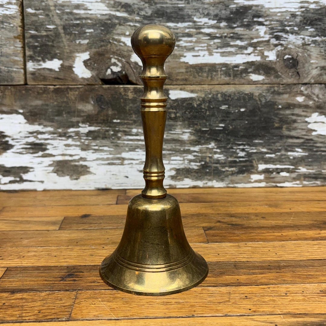Quality Bell Rings Large Vintage Brass Bell - Solid Brass - Loud Clear Ring - Etsy