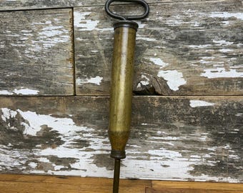 Antique Brass Grease Pump - Narrow Tip - Precision Greasing Tool - Fully Functional