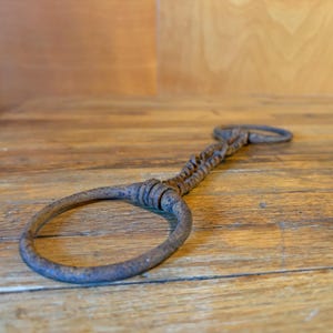 Large Antique Double Braided Snaffle Bit - Rusty Horse Bit