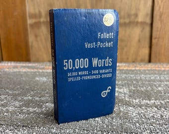 Libro de referencia de bolsillo Follet Vest de 50.000 palabras: deletreado, pronunciado y dividido, de Harry Sharp, 1964