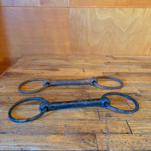 Antique Large Thick Horse Straight Snaffel Bit