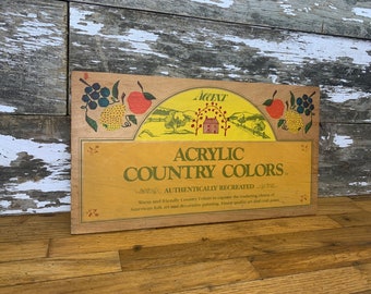 Vintage Accent Acrylic Country Colors Sign – Folk Art Decor