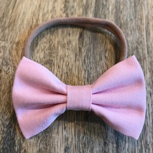 Light Pink nylon headband, barrette, ponytail, or pigtails image 1