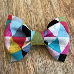 Multicolored nylon headband, barrette, ponytail, or pigtail set