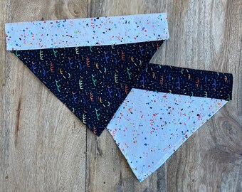 Birthday Dog Bandana, Dog's 1st Birthday, Puppy bandana, Over the Collar dog bandana, Dog neckwear