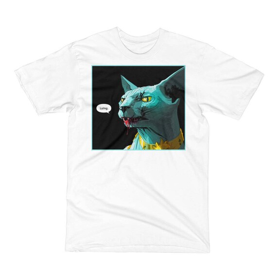 lying cat shirt