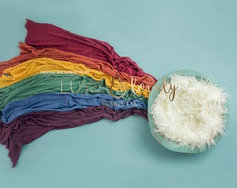 Neugeborenen Fotografie Digitaler Hintergrund, Regenbogen