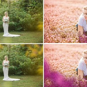 Floral Bokeh Photo Overlays, Flower Photoshop Layer