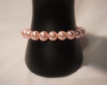 Glass Pearls Stretchable Bracelet