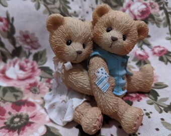 Vintage 1995 Cherished Teddies Seth and Sarabeth "We're Beary Good Pals" figurine