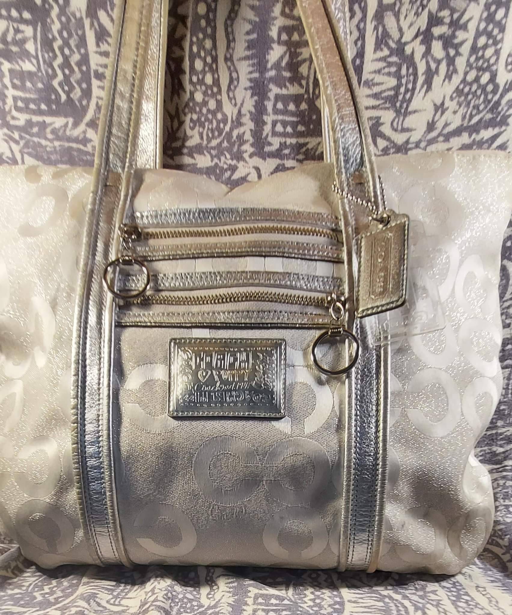 Coach Bag | Medium Size | Silver Black