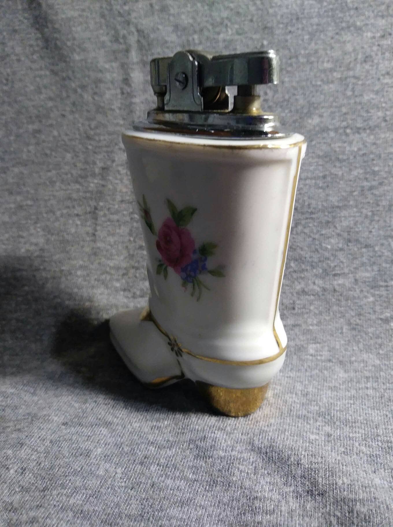polish boots with lighter