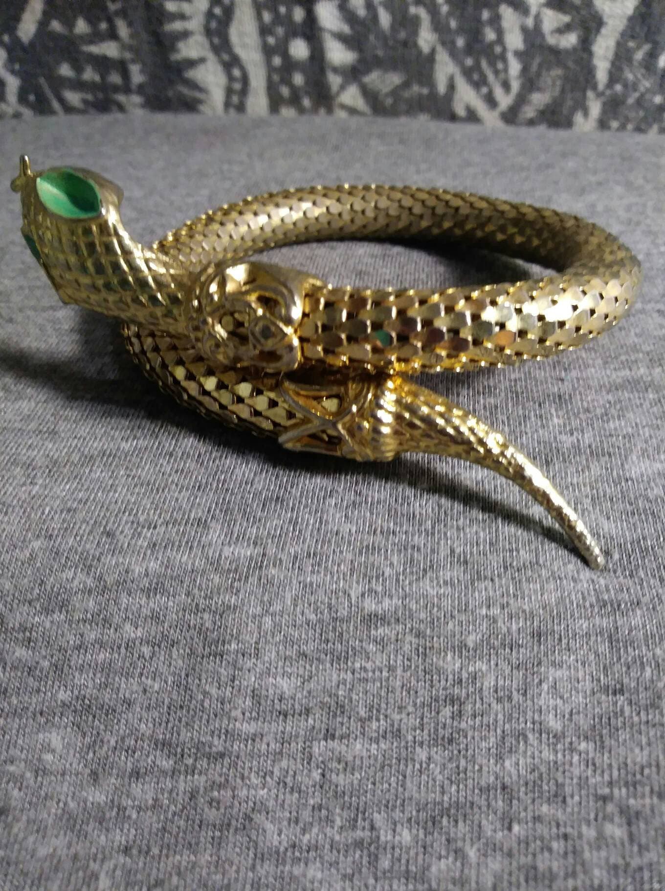 Snake bracelet Whiting and Davis style jewelry. 60s